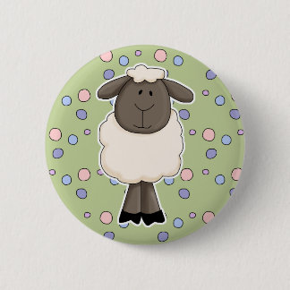 Badge Rond 5 Cm Mignonne brebis