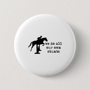 Badge Rond 5 Cm Mignonne Drôle Équitation Équitation Equestre Femm