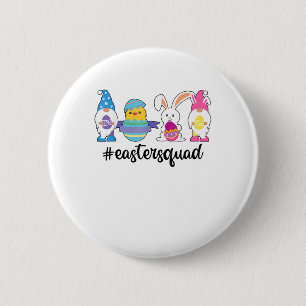 Badge Rond 5 Cm Mignonne Gnomies Bunnies Squad Jour de Pâques Funk