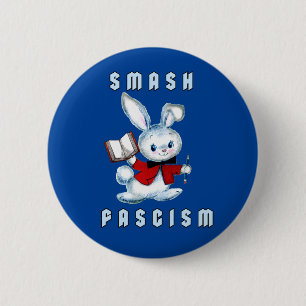 Badge Rond 5 Cm Mignonne Lapin Rétro - Fascisme Smash