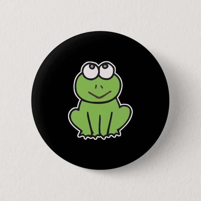Badge Rond 5 Cm mignonne petite grenouille (Devant)