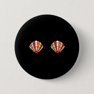 Badge Rond 5 Cm Mignonne sirène costume d'Halloween Tee Fun Girl