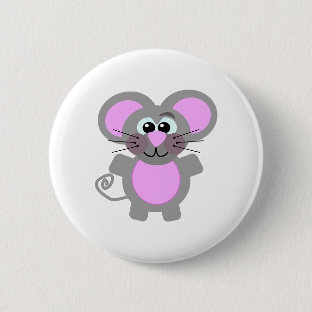 Badge Rond 5 Cm Mignonne souris Goofkins (Devant)