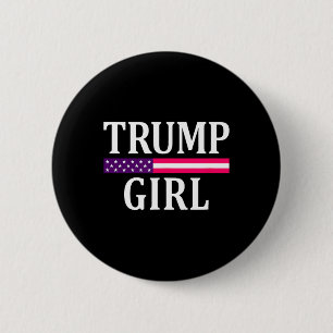 Badge Rond 5 Cm Mignonne vote Vintage Trump Girl Republican Us Fla
