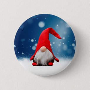 Badge Rond 5 Cm Mignonnes Etoiles de neige Père Noël Noël