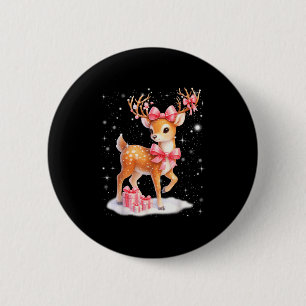 Badge Rond 5 Cm Mignonnes Pantalon de Pyjama Coquette Rudolph Nk N