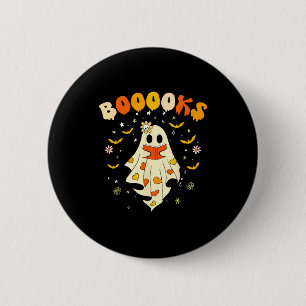 Badge Rond 5 Cm Mignons fantômes de livres lisent plus de livres p