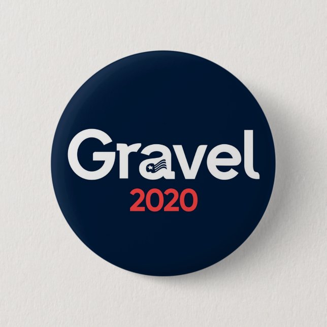 Badge Rond 5 Cm Mike Gravel : Candidat pacifiste (Devant)