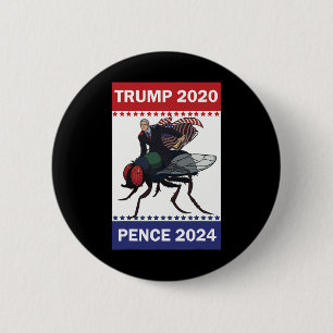 Badge Rond 5 Cm Mike Pence Assez Fly Super Héros Trump Pence
