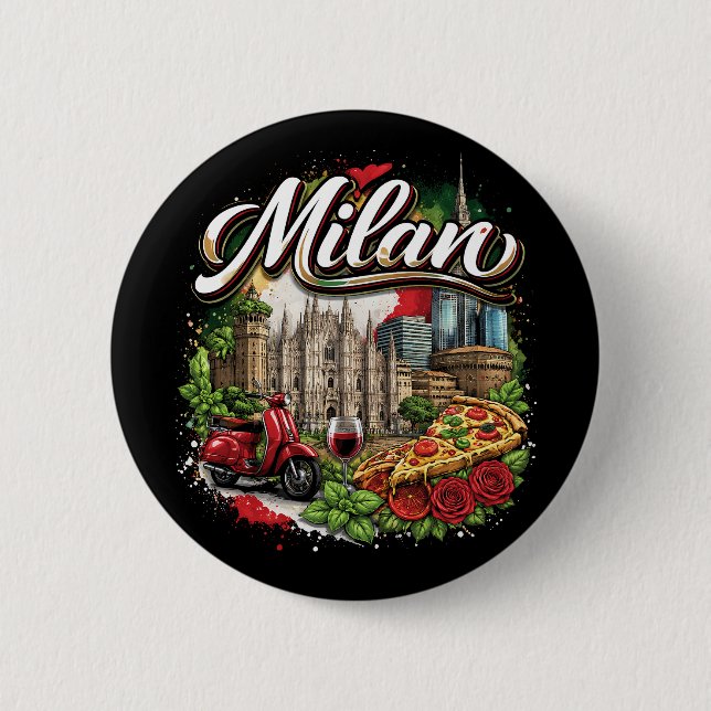 Badge Rond 5 Cm Milan (Devant)