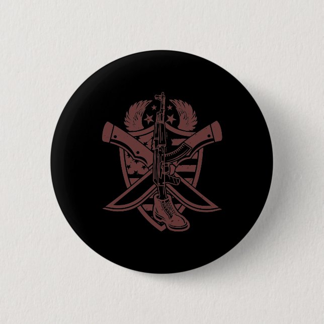 Badge Rond 5 Cm Militaire (Devant)