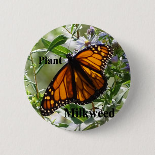 Badge Rond 5 Cm Milkweed de plante