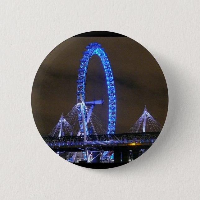 Badge Rond 5 Cm Millennium Wheel Londres (Devant)