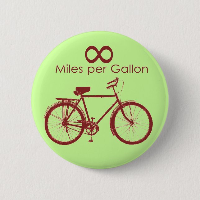 Badge Rond 5 Cm Milles d'infini par bouton de vélo de gallon (Devant)