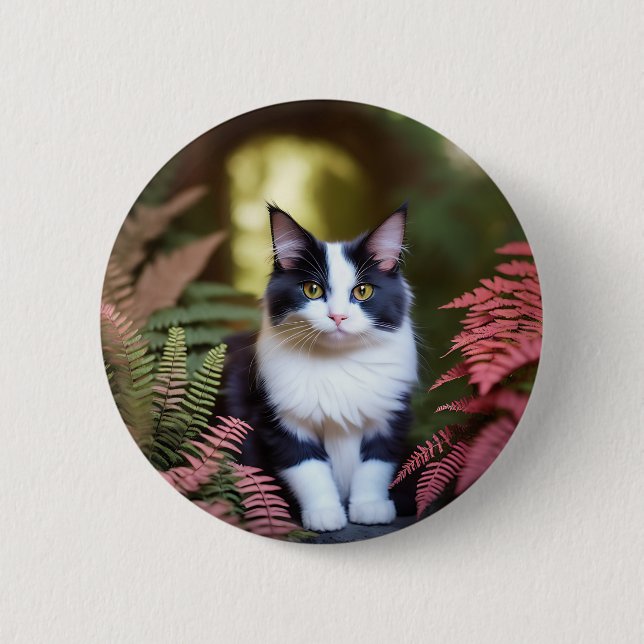 Badge Rond 5 Cm Millie Le Chat Ragdoll, (Devant)