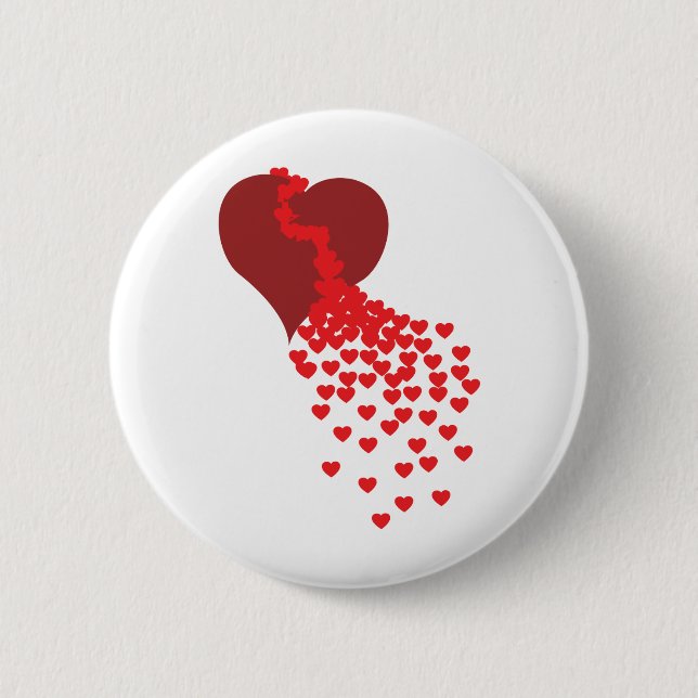 Badge Rond 5 Cm Milliers de coeurs (Devant)