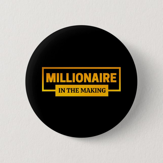 BADGE ROND 5 CM MILLIONNAIRE EN HERBE (Devant)
