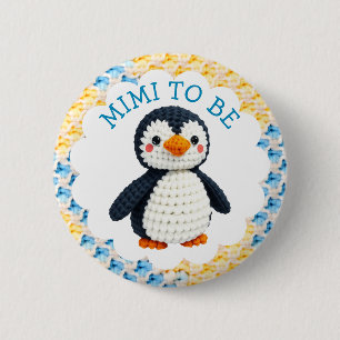 Badge Rond 5 Cm Mimi à venir Baby-shower pour garçon
