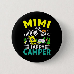 Badge Rond 5 Cm Mimi de la grand-mère campeuse 1er anniversaire de