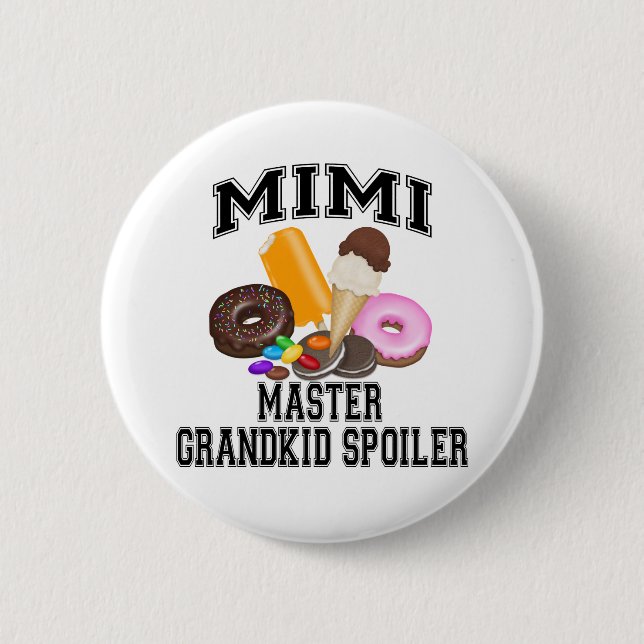 Badge Rond 5 Cm Mimi, le petit-enfant gâcheur (Devant)