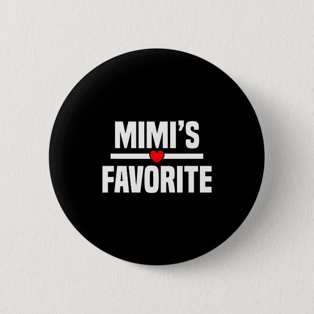 Badge Rond 5 Cm Mimi's Favorite Granhild Funny Grandson Granddaugh (Devant)