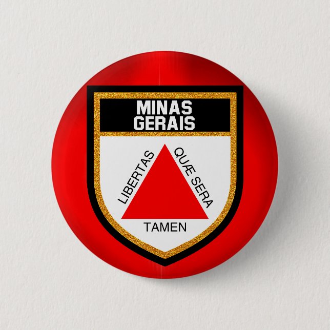 Badge Rond 5 Cm Minas Gerais Flag (Devant)
