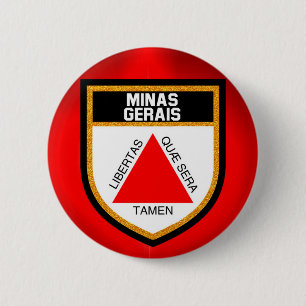Badge Rond 5 Cm Minas Gerais Flag