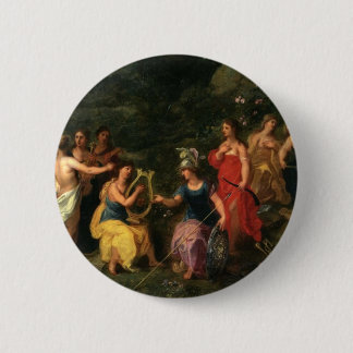 Badge Rond 5 Cm Minerva et les muses