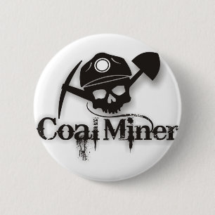 Badge Rond 5 Cm mineur de charbon
