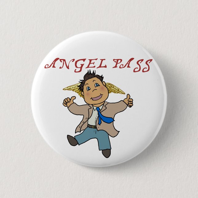 Badge Rond 5 Cm Mini ange de Castiel (Devant)