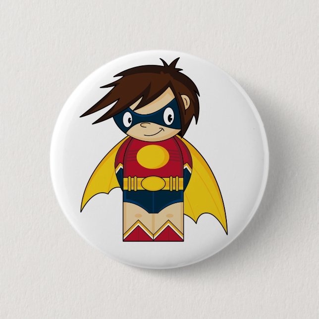 Badge Rond 5 Cm Mini bouton de fille (Devant)