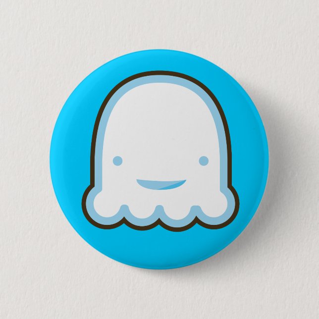 Badge Rond 5 Cm mini goupille de fantôme (Devant)