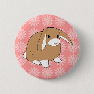 Badge Rond 5 Cm Mini lapin de Lop