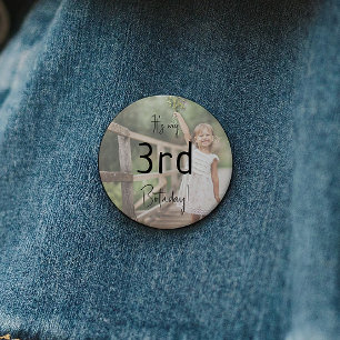 Badge Rond 5 Cm Mini-Sexe Neutre C'Est Mon Anniversaire Photo