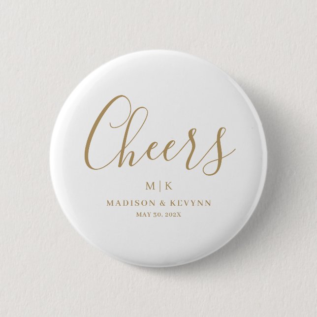 Badge Rond 5 Cm Minimal et chic | MARIAGE (Devant)