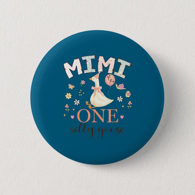 Badge Rond 5 Cm Minimal Mimi Une Oie Ridicule 1ère (Devant)