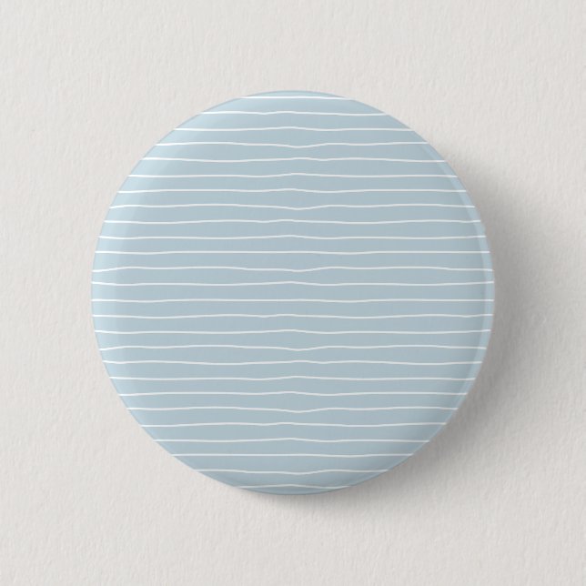 Badge Rond 5 Cm Minimalist Light Baby Blue White Wavy Lines (Devant)
