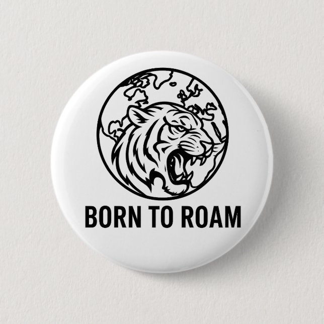 Badge Rond 5 Cm Minimalist Tiger Outline Hoodie (Devant)