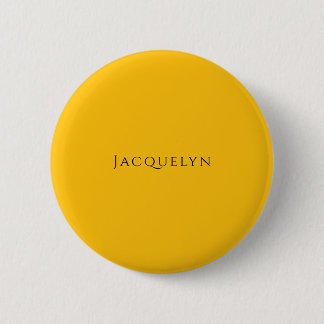 Badge Rond 5 Cm Minimaliste Jaune Orange Simple Élégant Moderne No