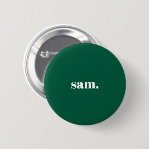 Badge Rond 5 Cm Minimaliste texte personnalisé gras vert