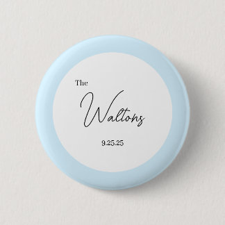 Badge Rond 5 Cm Minimalistic Wedding Button
