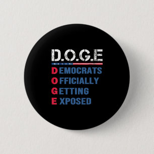 Badge Rond 5 Cm Ministère de l'Efficacité Gouvernementale Doge D.o