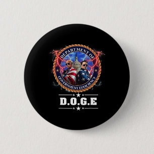 Badge Rond 5 Cm Ministère de l'efficacité gouvernementale Doge Tru