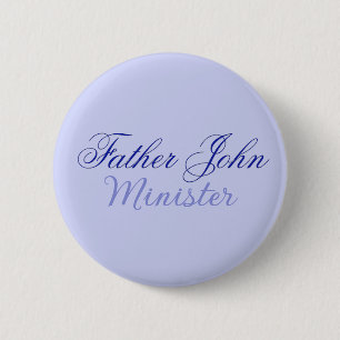 Badge Rond 5 Cm Ministre bleu élégant