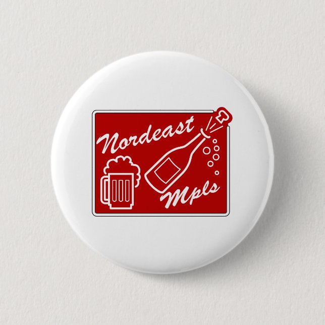Badge Rond 5 Cm Minneapolis Nord-Est (Devant)