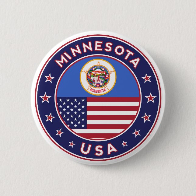 Badge Rond 5 Cm Minnesota (Devant)