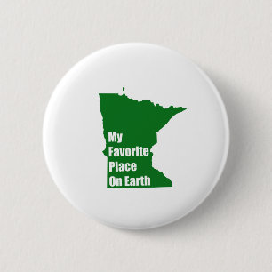 Badge Rond 5 Cm Minnesota Mon Endroit Préféré Sur Terre