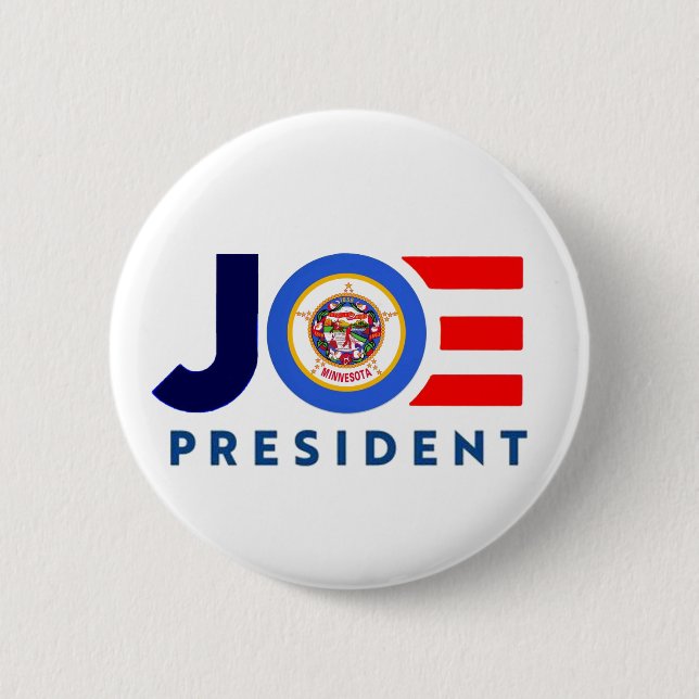 Badge Rond 5 Cm Minnesota pour Joe 2020 (Devant)