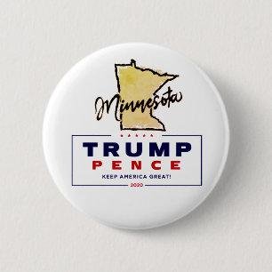 Badge Rond 5 Cm Minnesota pour Trump-Pence 2020