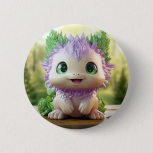 Badge Rond 5 Cm Minty, le charmant Axolotl
